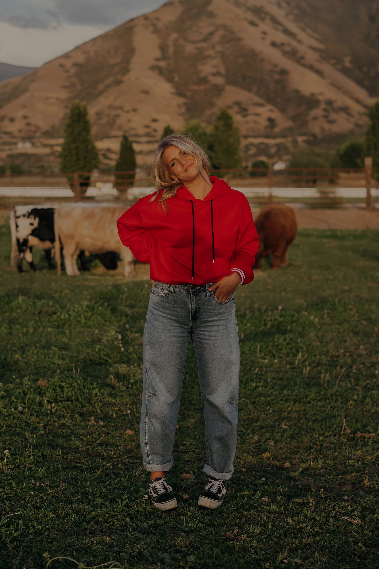 USA Red Print Hoodie