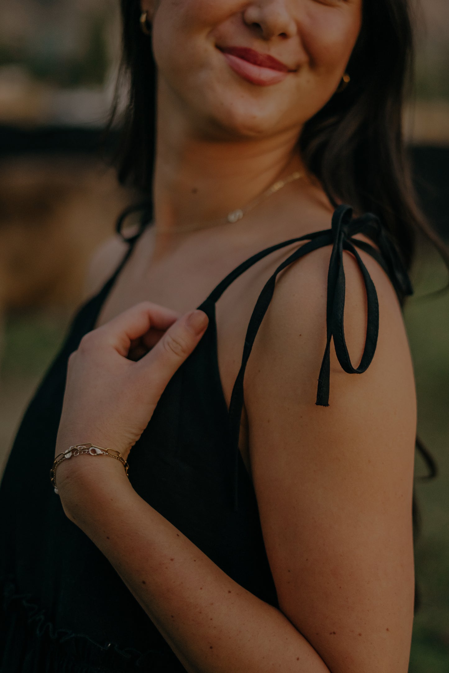 Linen A-Line Sundress | Black