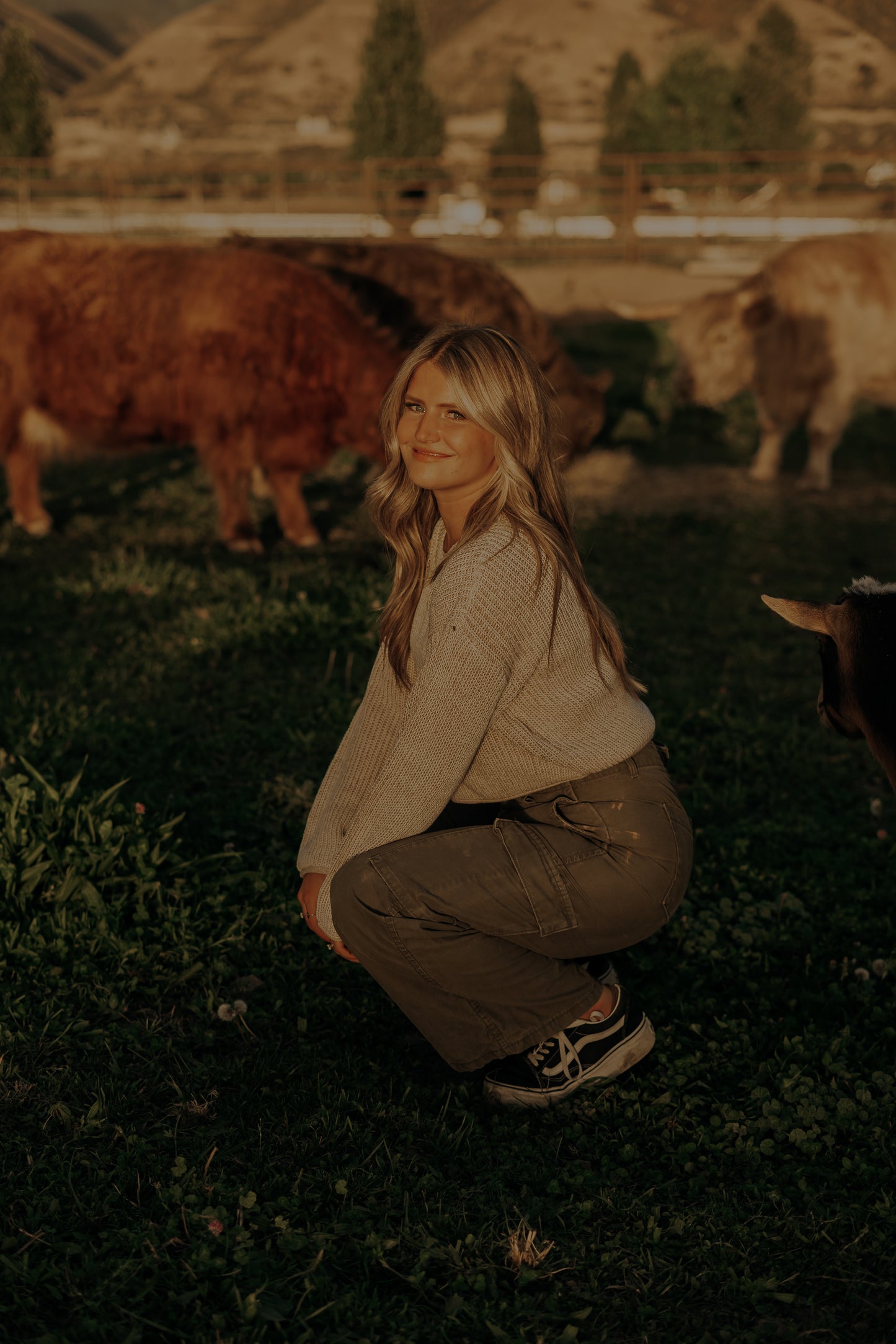 Knit Sweater Acrylic Ribbed Crew Neck Pullover